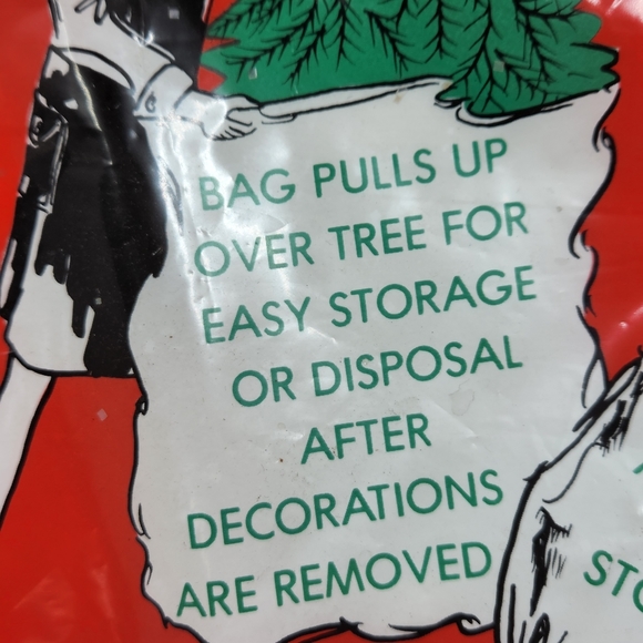 Vintage Christmas Tree Removal/Storage Bag Wynne Novelty Corp Sealed Unopened - Picture 7 of 10